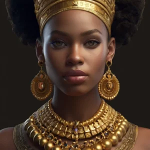 8 Images - Golden Majesty The African Queen | Leonardo AI prompt