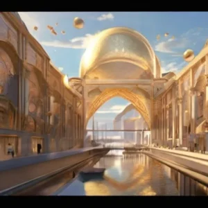 "Golden City Of Celestial Splendor: A Photorealistic Digital Masterpiece" | Leonardo AI Prompt